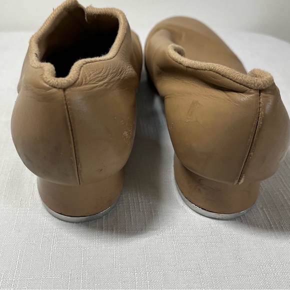 Bloch Tan Flats Slip-On Tap Dance Shoes. 9 1/2N. Leather. Beige Tan. Bloch taps - Picture 8 of 9